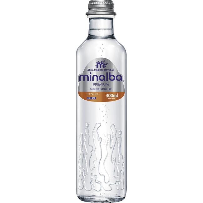 Água Mineral Minalba Com Gás 300ml