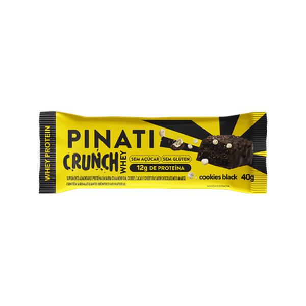 Barra Proteica Pinati 40g - Crunch Whey - Cookies Black