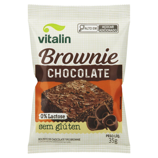 Brownie Integral Vitalin Chocolate sem Glúten 35g