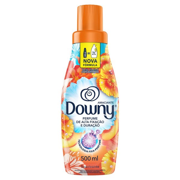 Amaciante de Roupa DOWNY Verão Tropical Concentrado 500ml