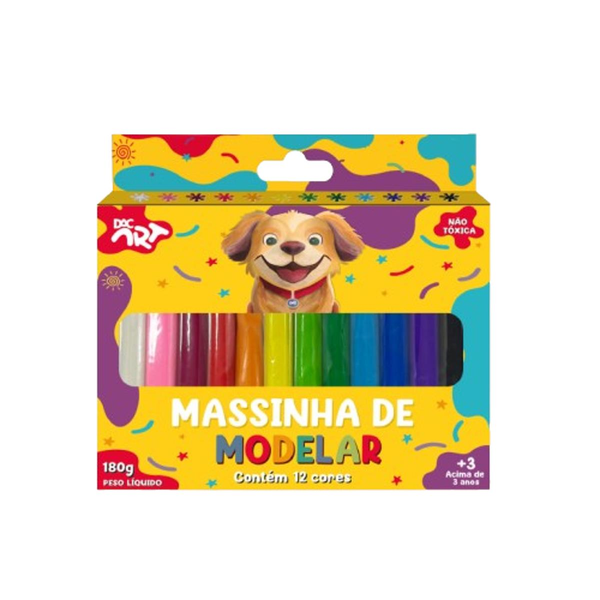 Massinha de Modelar DAC 180g - Com 12 Cores