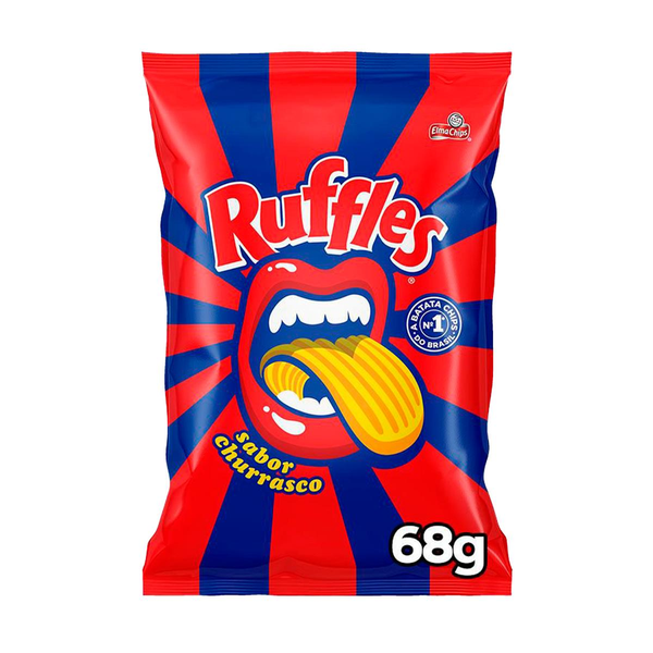 Batata Frita Ondulada Churrasco Elma Chips Ruffles 68g