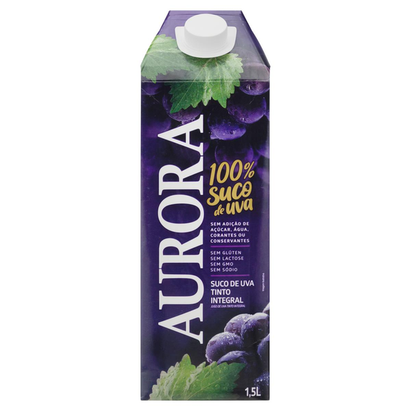 Suco Integral Aurora Uva Tinto 1,5L