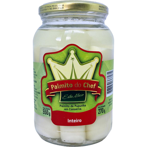 Palmito-pupunha do Chef 270g - Inteiro