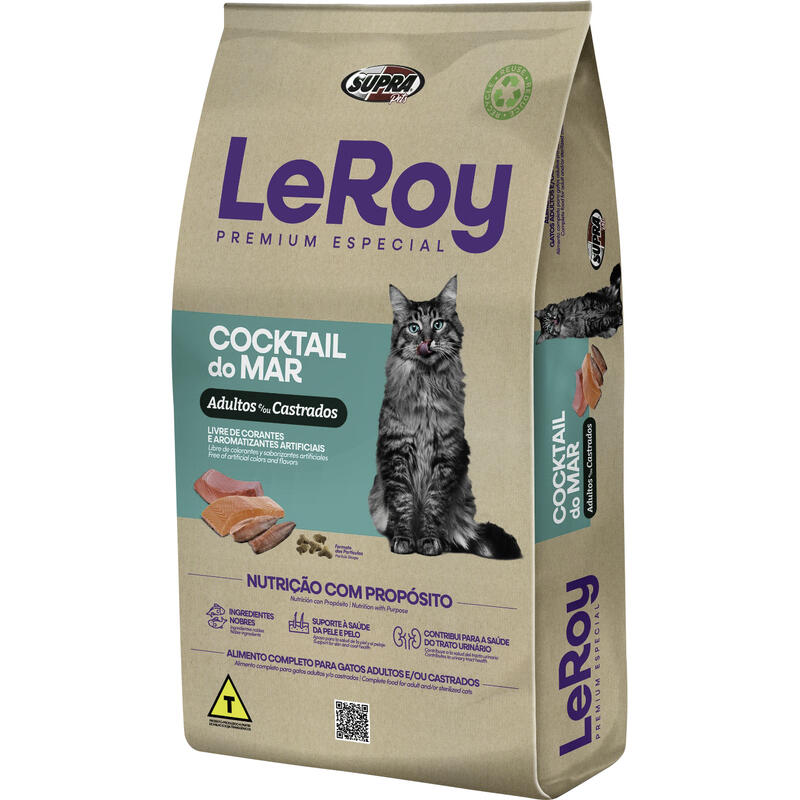Alimento para Gatos Leroy Cocktail do Mar 1kg