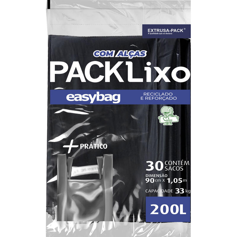 Saco de Lixo Easybag Green Alça - 200L 30 un