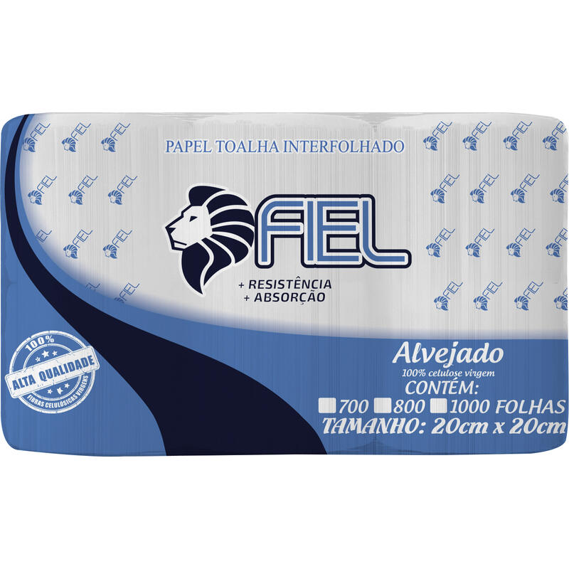 Toalha de Papel Fiel Interfolhada Branca 1000 folhas