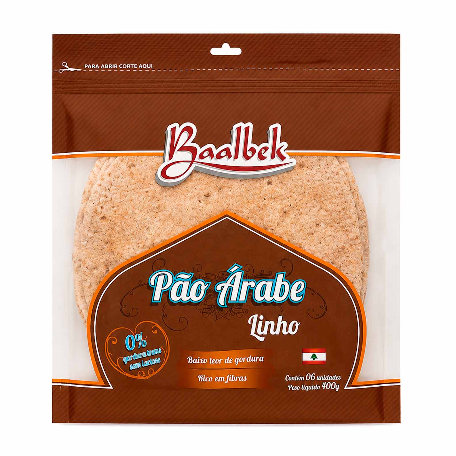 Pão Árabe Linho Baalbek 400g