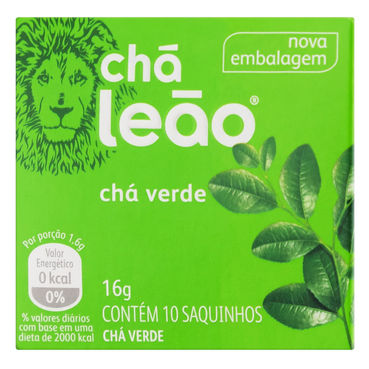 Chá Verde LEÃO Com 10 Saquinhos 16g