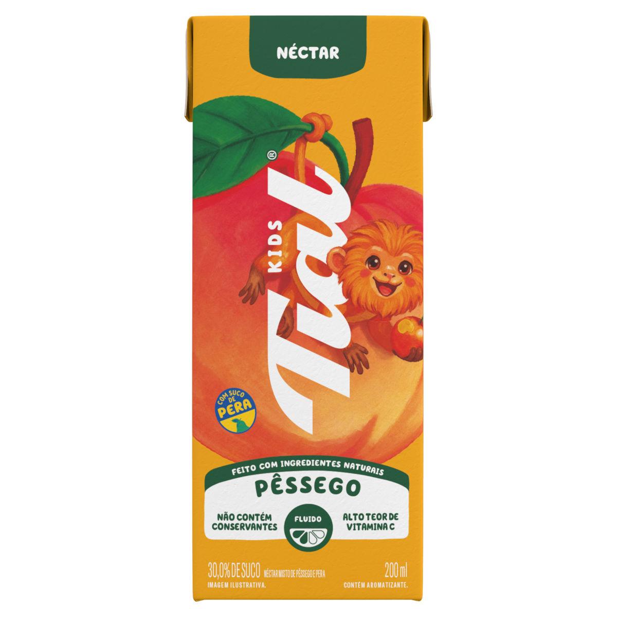 Néctar Pêssego e Pera Tial Caixa 200Ml