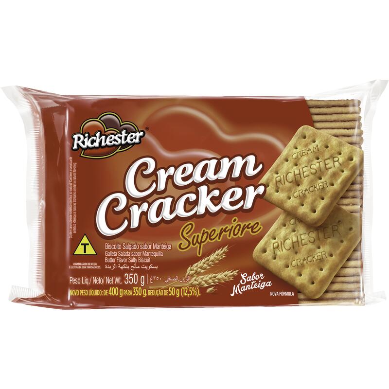 Biscoito Richester Cream Cracker 350g