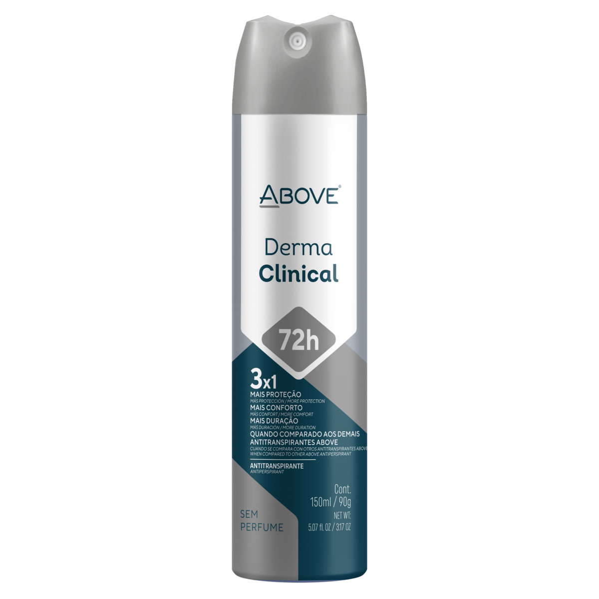 Antitranspirante Aerossol sem Perfume Above Derma Clinical 150ml