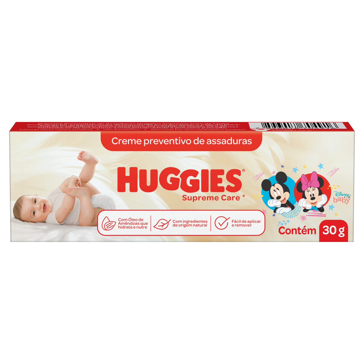 Creme Preventivo de Assaduras Disney Baby Huggies Supreme Care Caixa 30g
