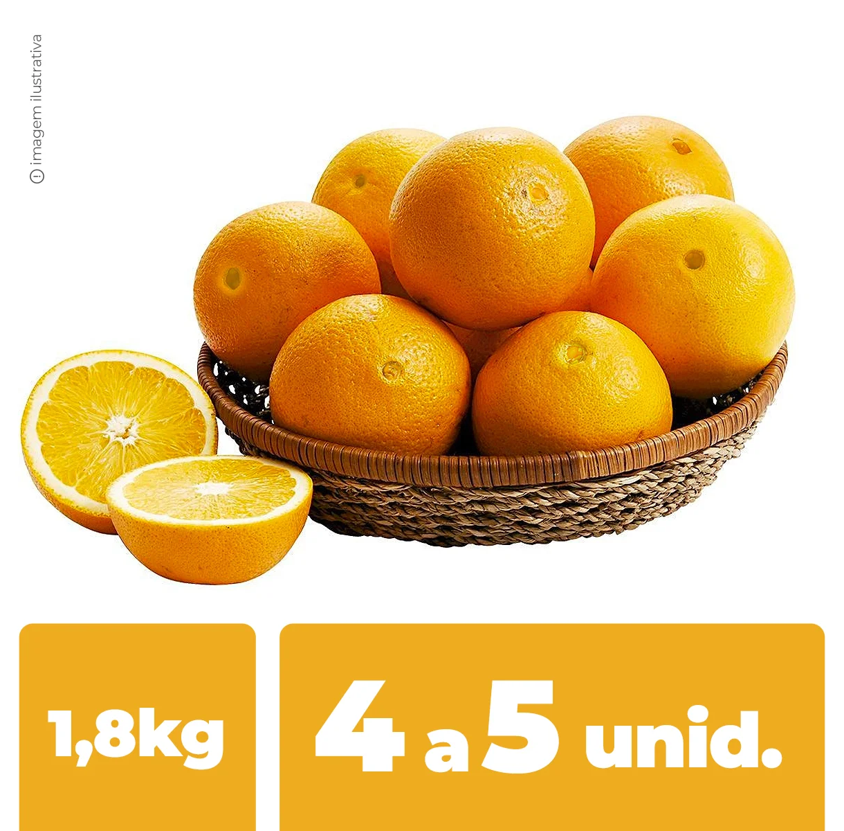 Laranja Importada Granel 500g (Aprox. 2 a 3 Unid)