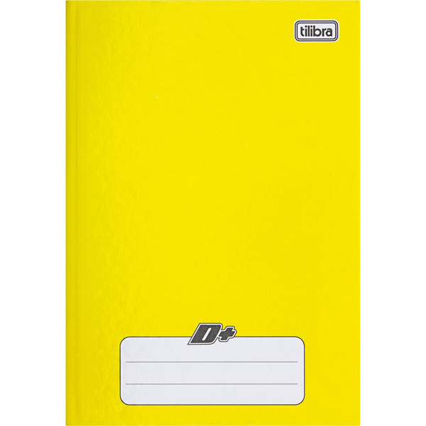 Caderno Brochura Mais Tilibra 96 Folhas - Amarelo - Capa Dura