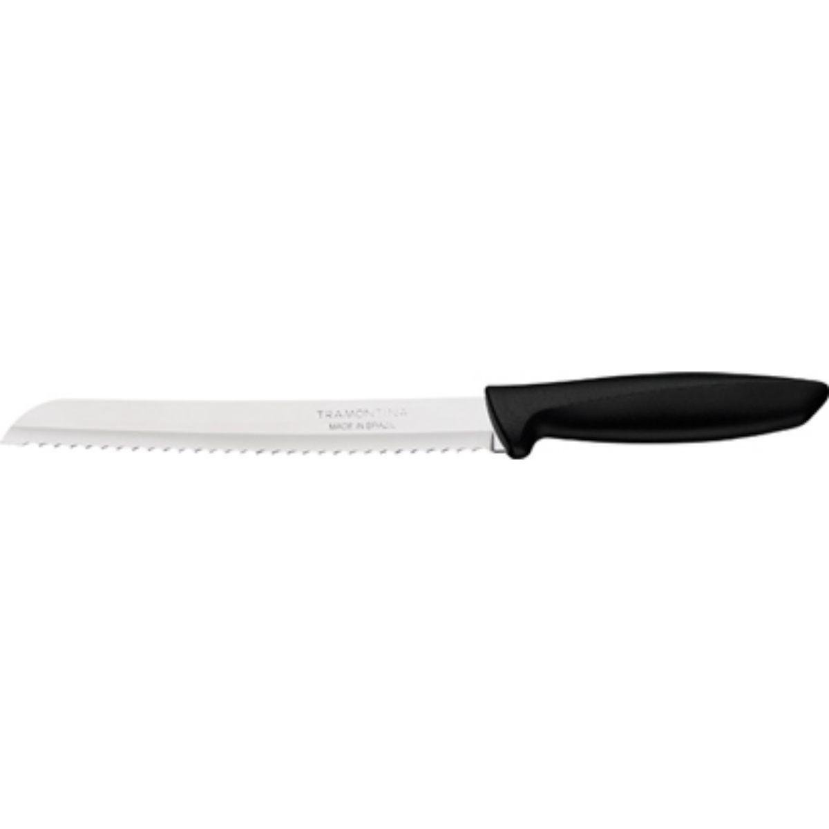 Faca para Pão Plenus TRAMONTINA INOX Nº8 Preto Unidade