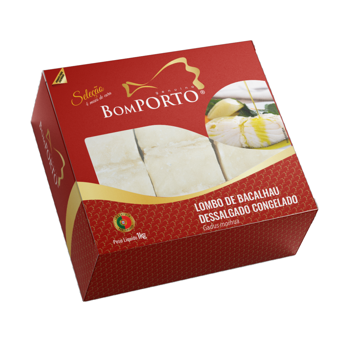 Lombo de Bacalhau Dessalgado Morhua Caixa BOM PORTO 1kg
