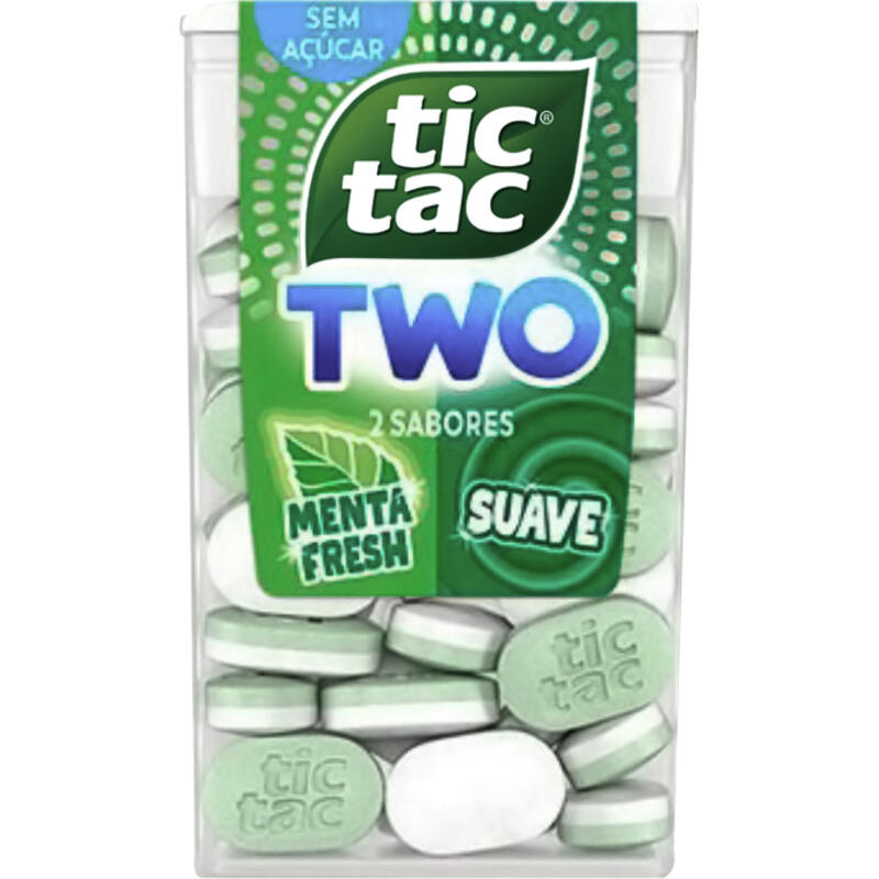 Pastilha Tic Tac Two Menta Suave 39,5g
