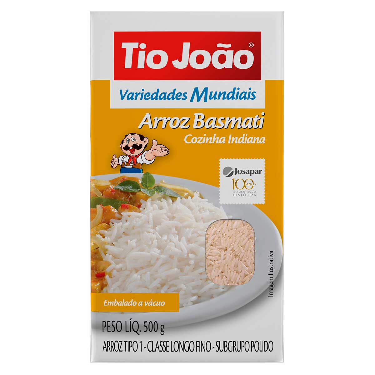 Tio João Variedades Mundiais Arroz Basmati - 500g