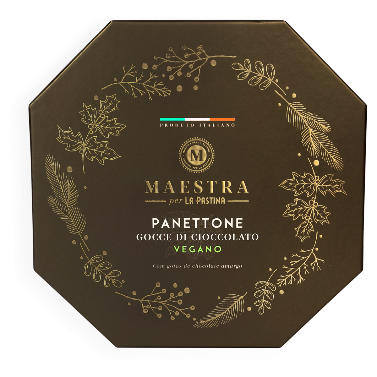 Panettone com Gotas de Chocolate Amargo Vegano La Pastina Maestra Caixa 750g