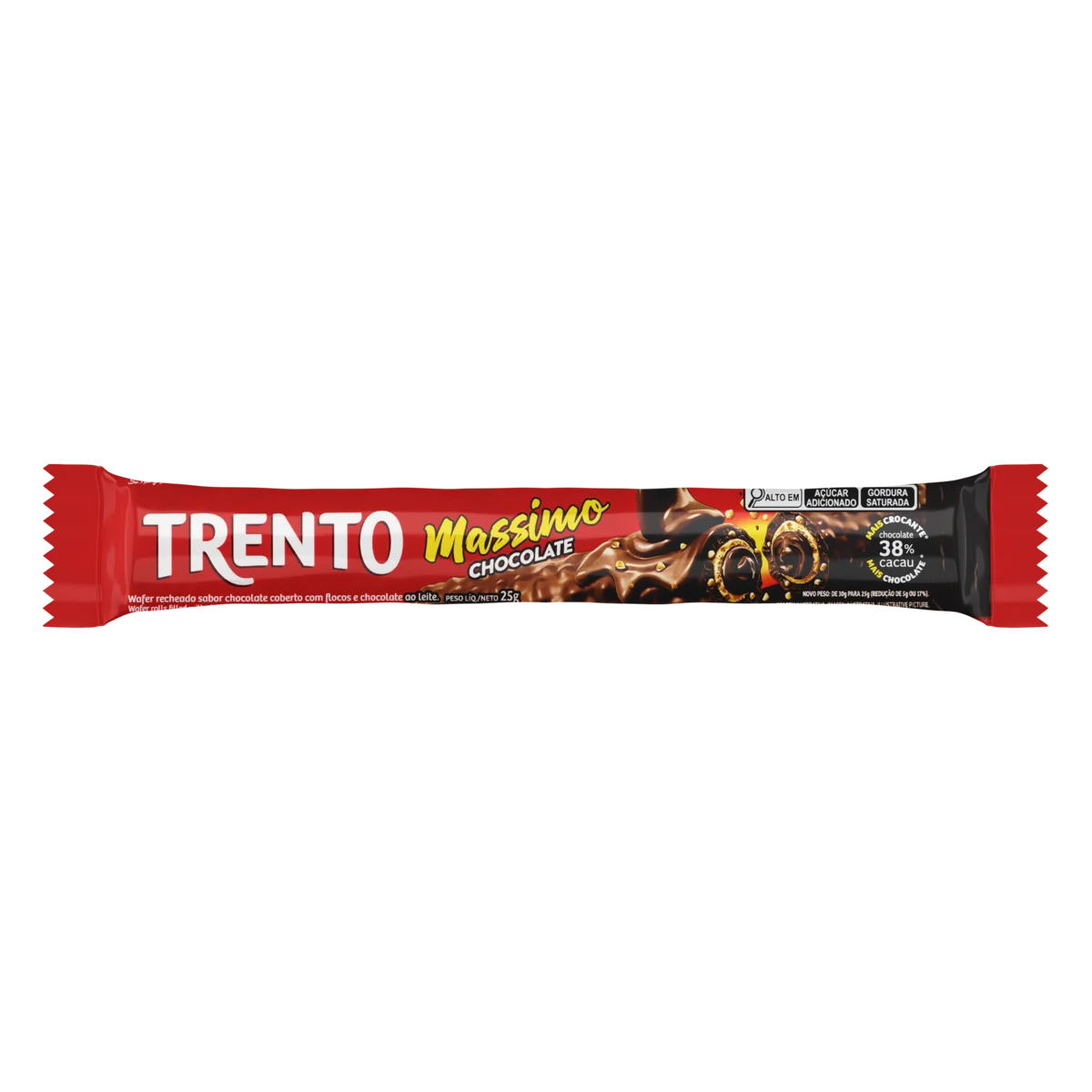 Wafer Chocolate Trento Massimo Pacote 25g