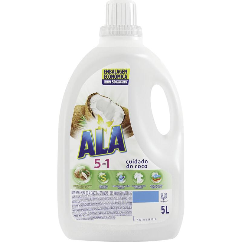 Lava Roupas Líquido Ala Cuidado do Coco 5L