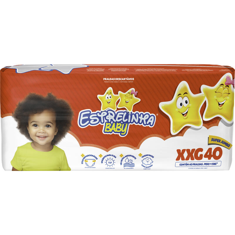 Fralda Descartável Estrelinha XXG 40 un