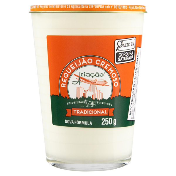 Requeijão Cremoso Aviação 250g - Tradicional - Vidro