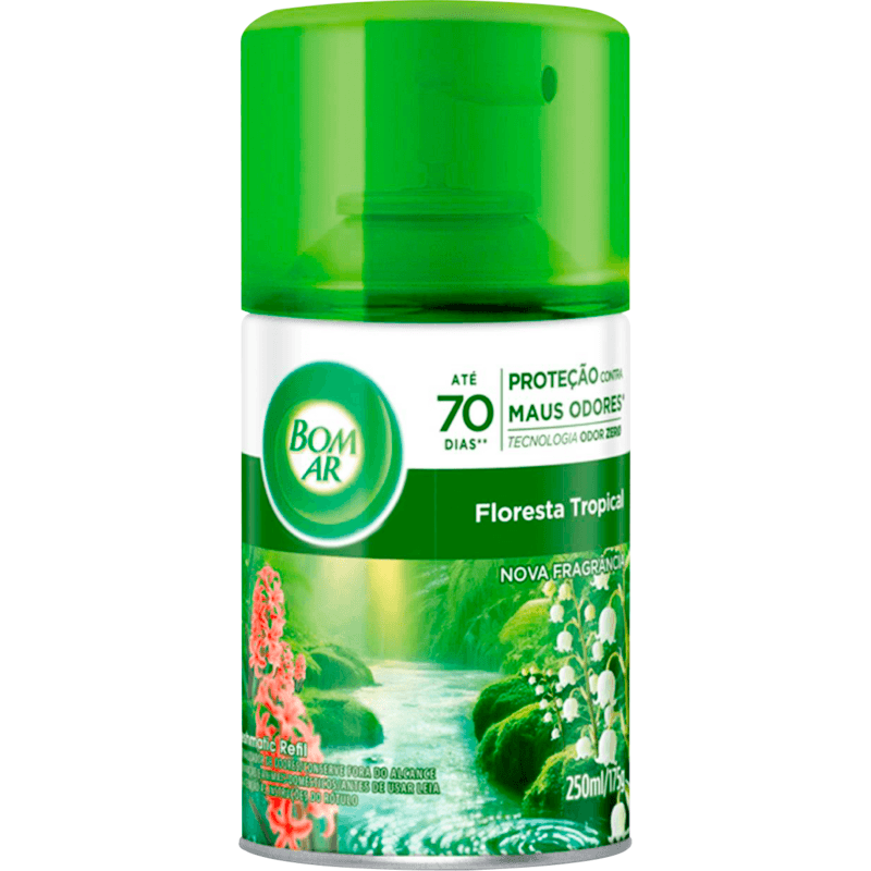 Odorizador De Ambiente Bom Ar Freshmatic Refil Floresta Tropical 250ml