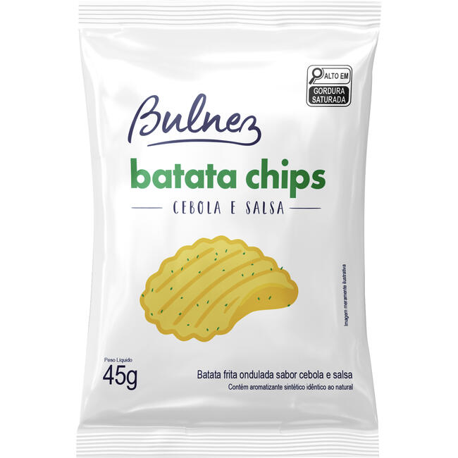 Salgadinho Batata Chips Bulnez Cebola e Salsa 45g