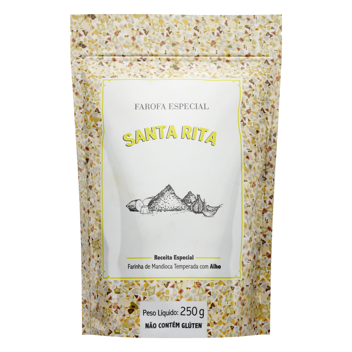 Farofa de Mandioca com Alho Santa Rita Pouch 250g