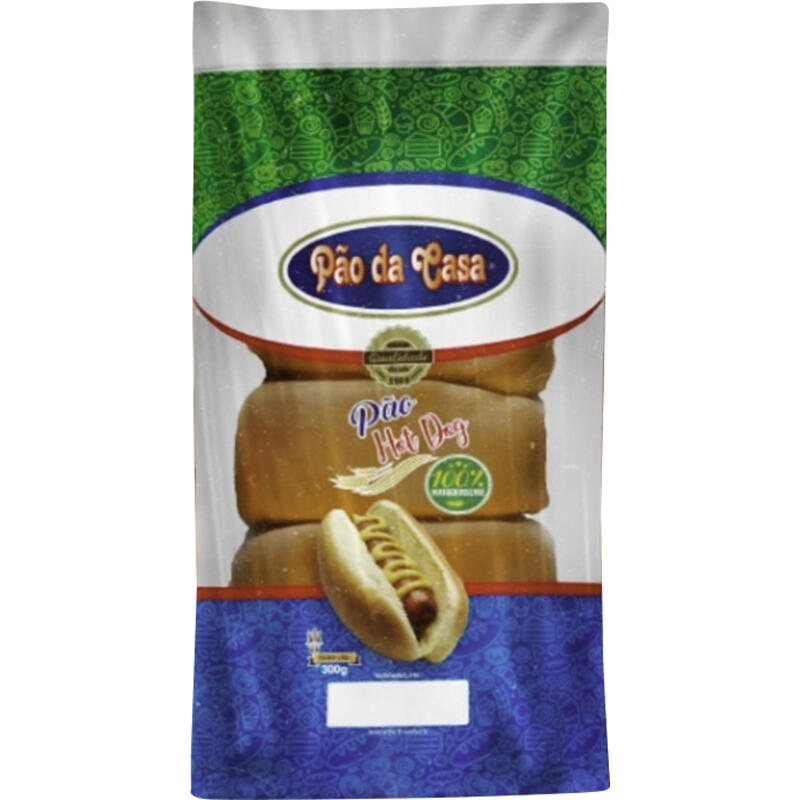 Pão para Hot Dog Pão da Casa 300g