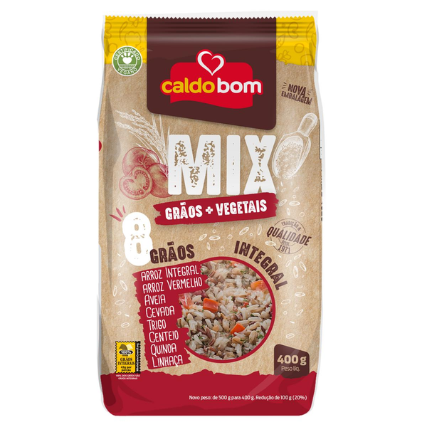 Arroz Caldo Bom 400g - Mix - Grãos e Vegetais