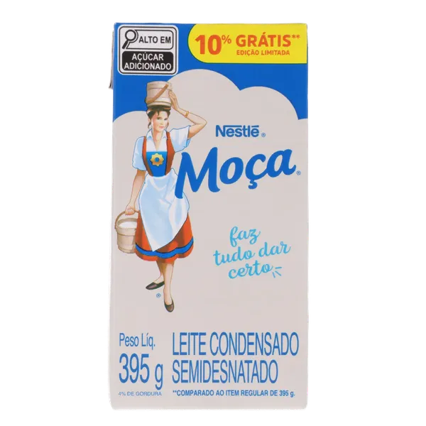 Leite Condensado Semidesnatado Moça Caixa Preço Especial 395G