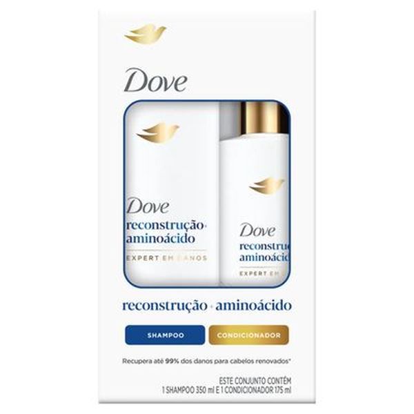 Kit DOVE Reconstrução + Aminoácido Shampoo 350ml + Condicionador 175ml