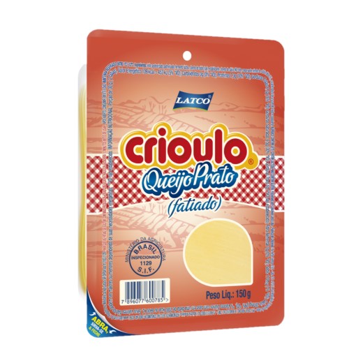 Queijo Prato Fatiado Crioulo 150g