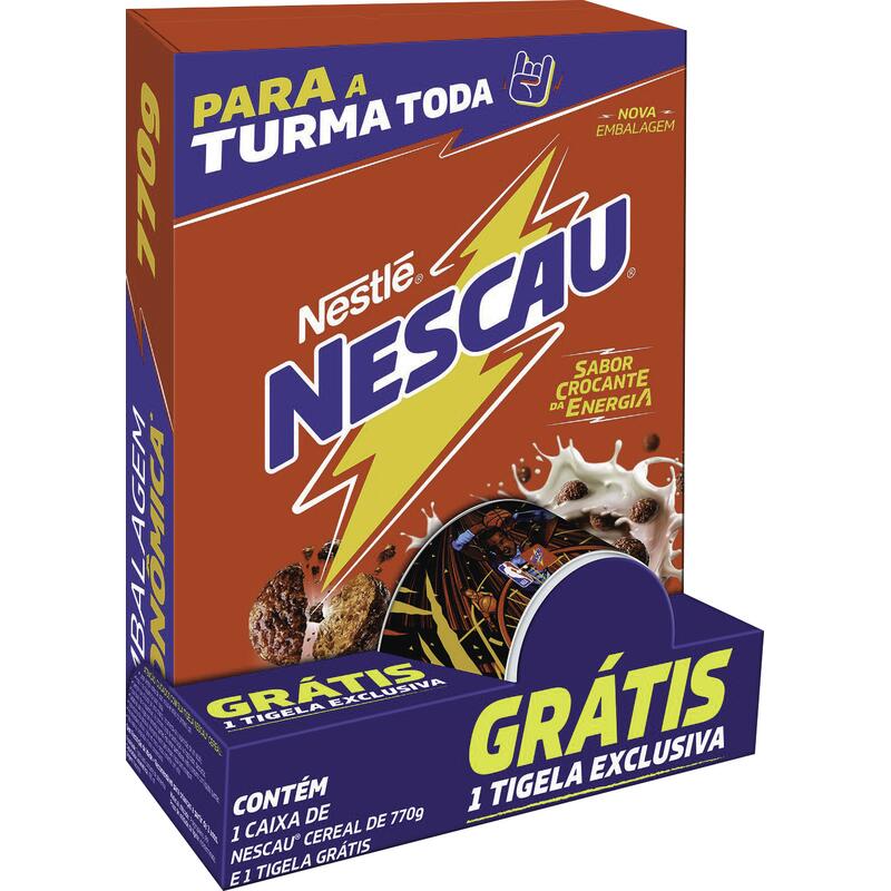 Cereal Matinal Nescau Nestlé Com tigela 770g