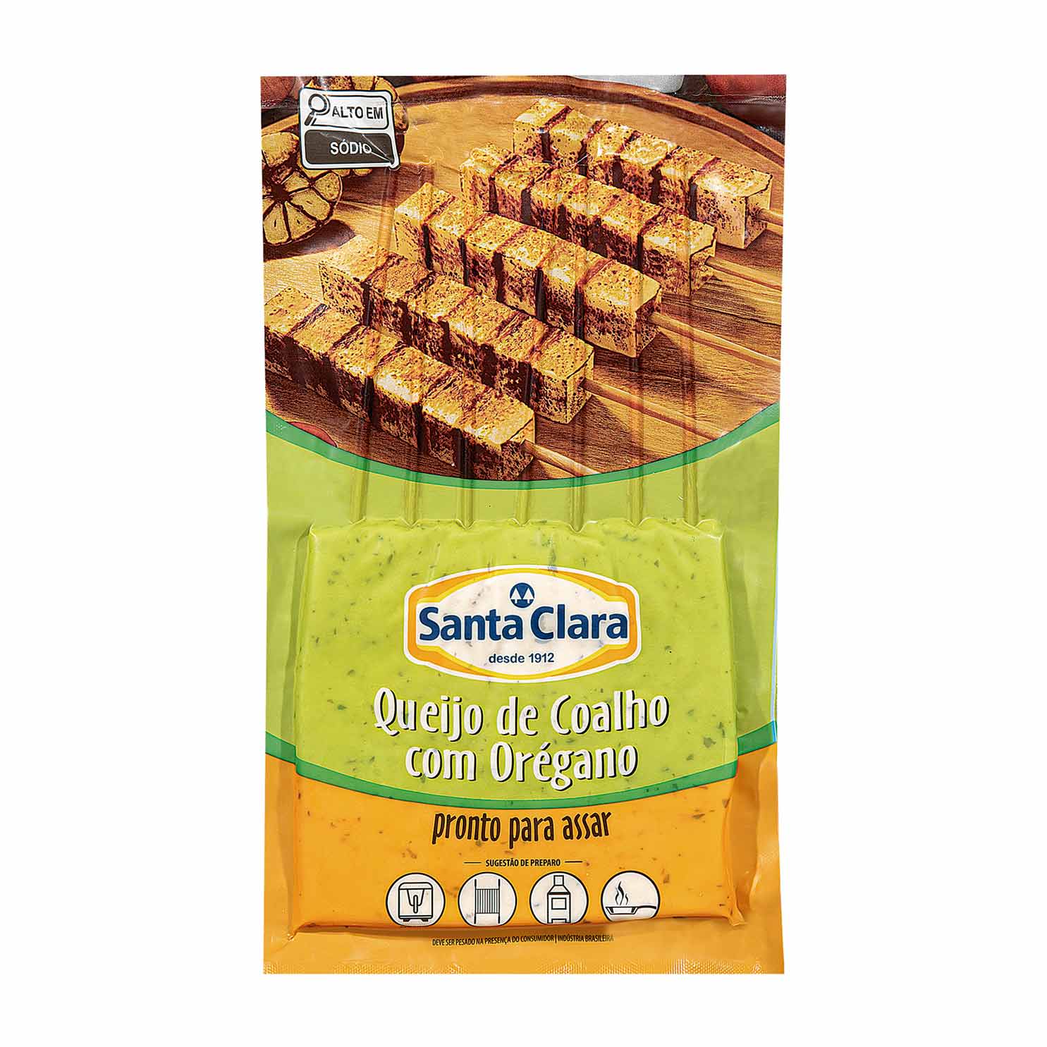 Queijo Coalho com Orégano no Espeto Santa Clara