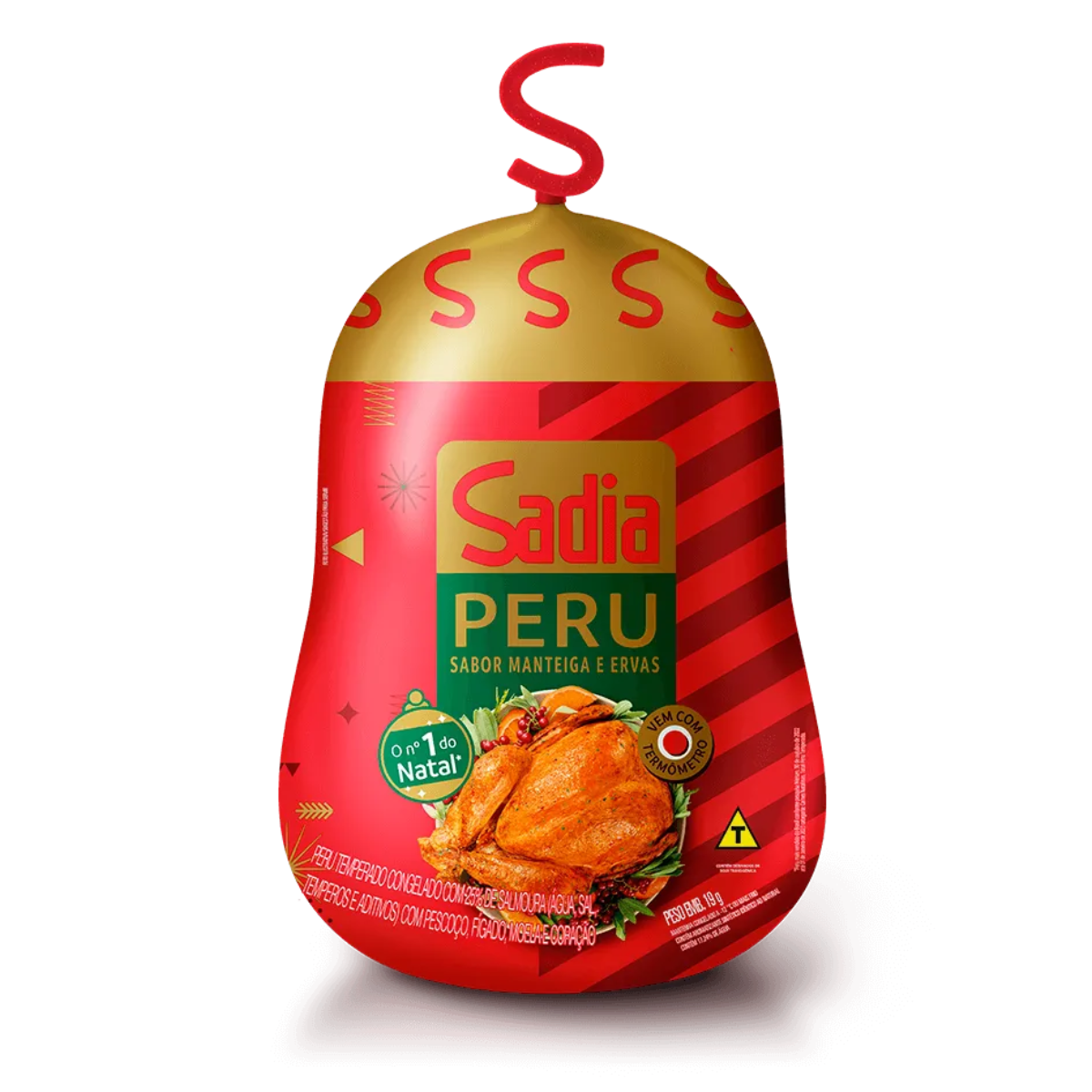 Peru Temperado Sabor Manteiga e Ervas Congelado SADIA 5Kg
