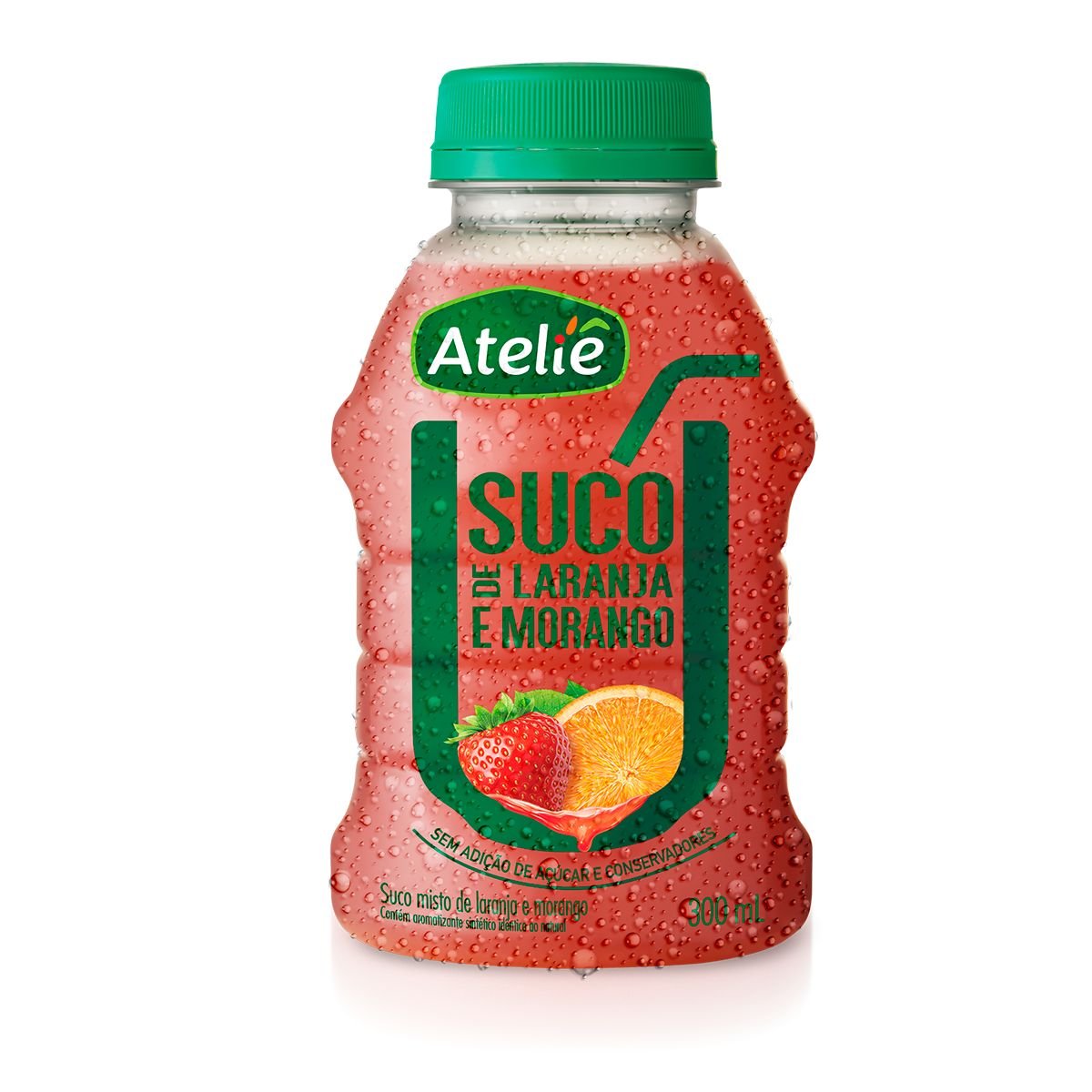 Suco De Morango Com Laranja ATELIÊ Garrafa 300ml