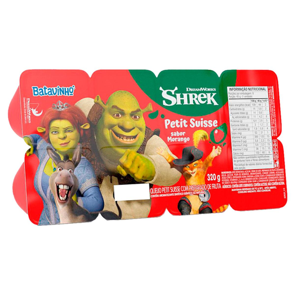 Petit Suisse SHREK Morango 320g