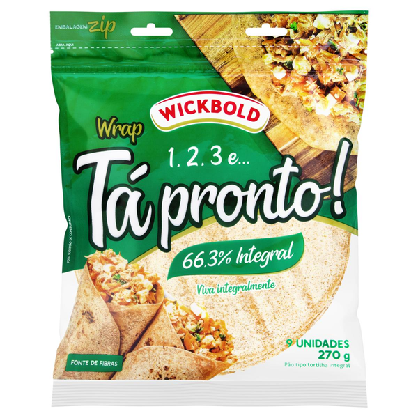 Pão Tortilha Integral Wickbold Tá Pronto! 270g