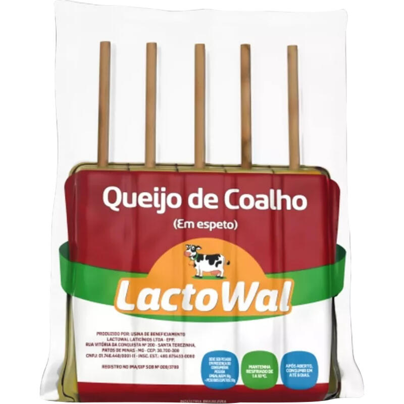 Espeto de Queijo Coalho Lactowal Preço por quilo no pacote