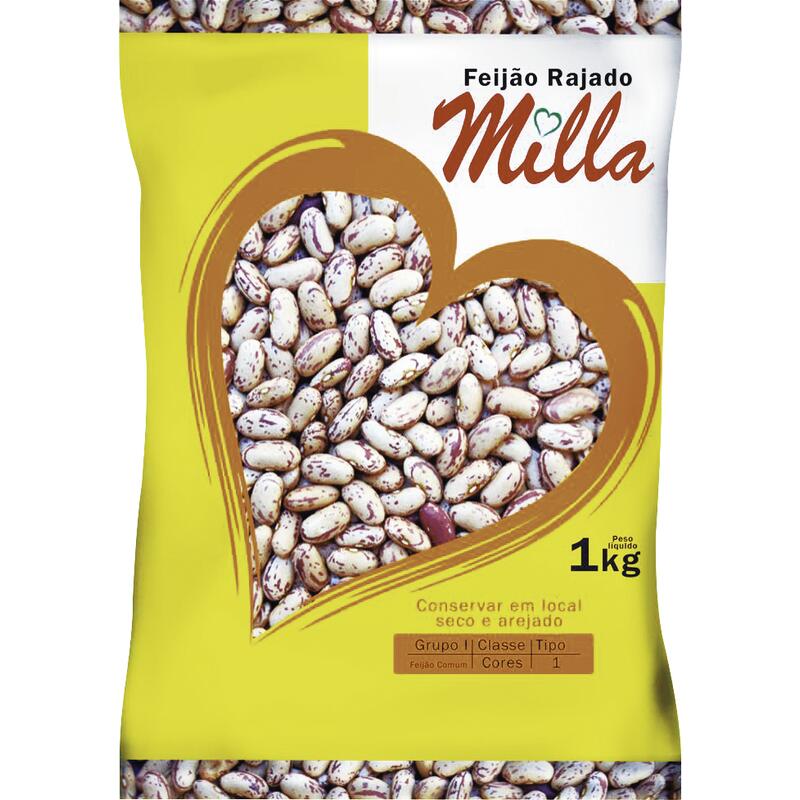 Feijão Rajado Milla Tipo 1 1kg