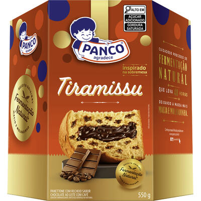 Panettone Recheio Tiramissu Panco Caixa 550g