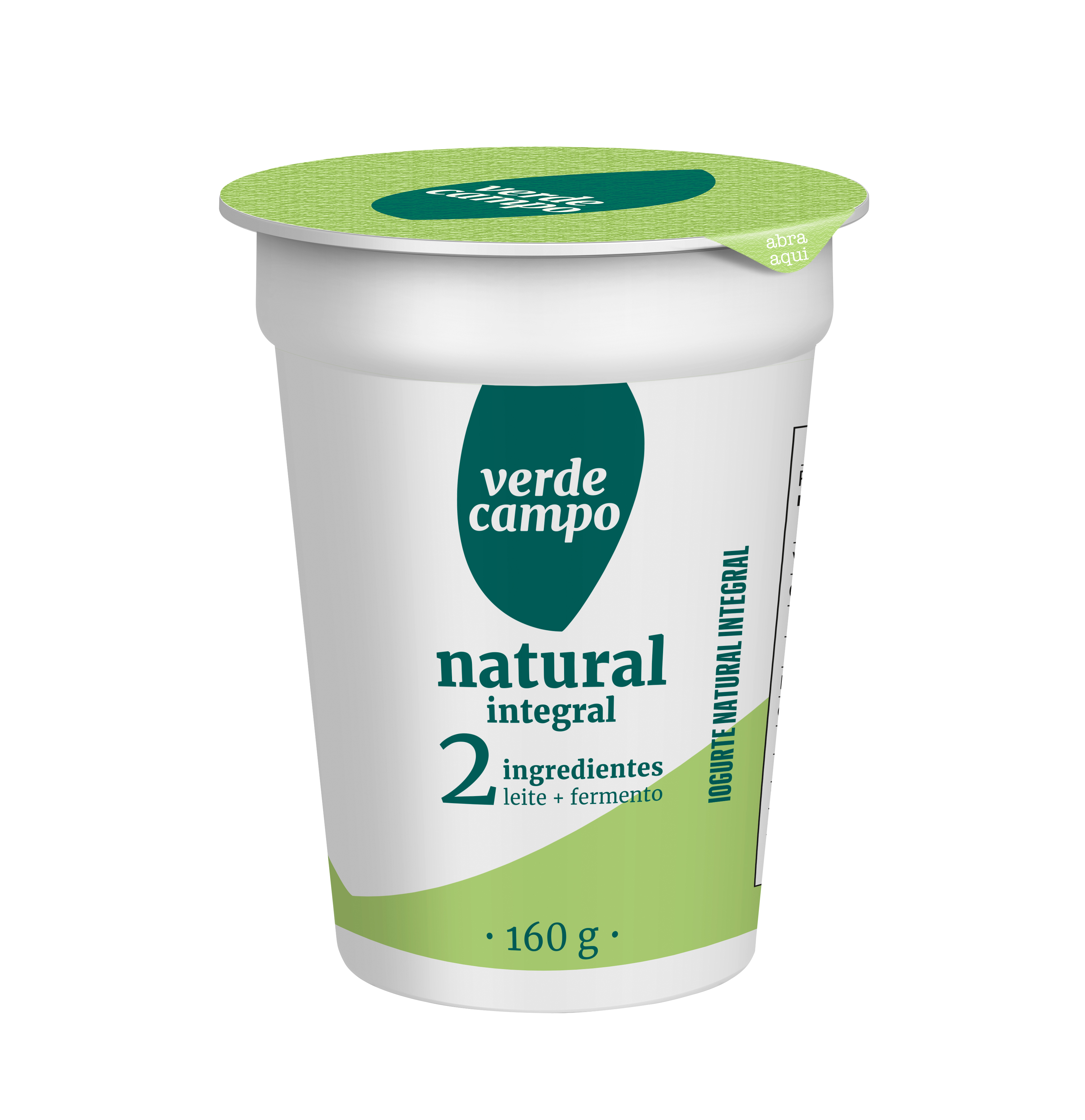 Iogurte Integral Natural Verde Campo Copo 160g