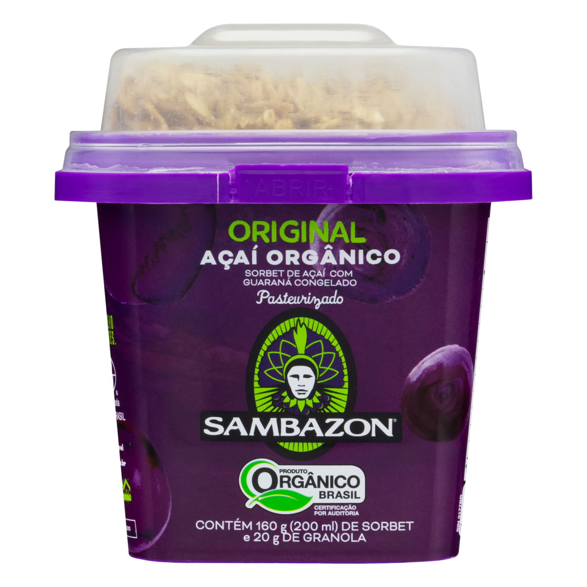 Açaí Sambazon com Granola Orgânico Pote 220g