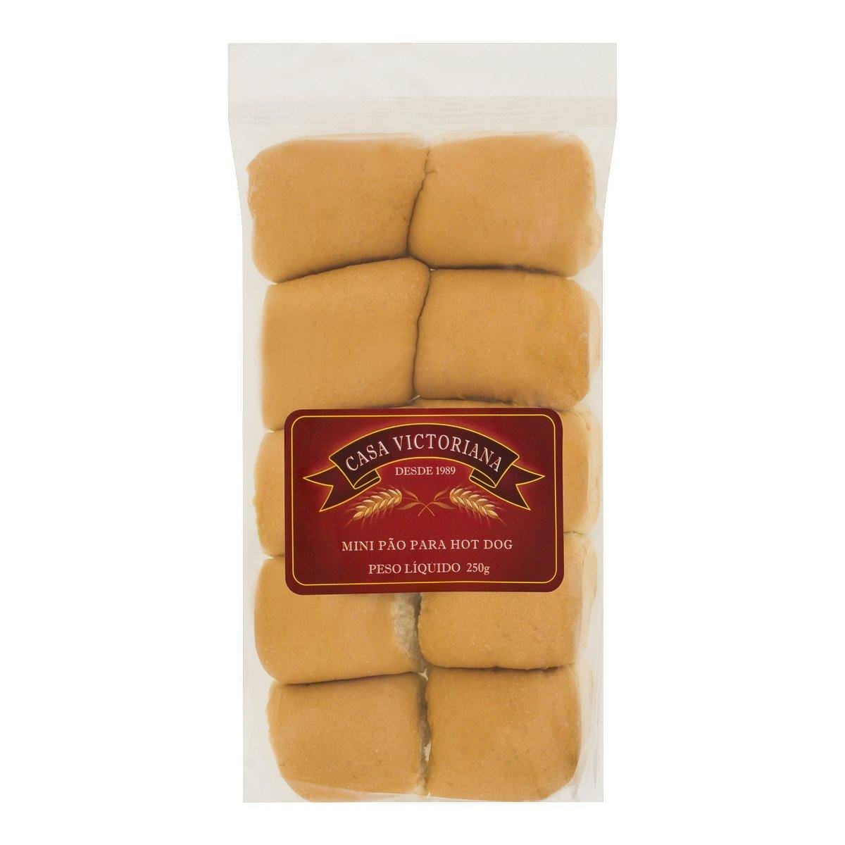 Mini Pão para Hot Dog CASA VICTORIANA 250g