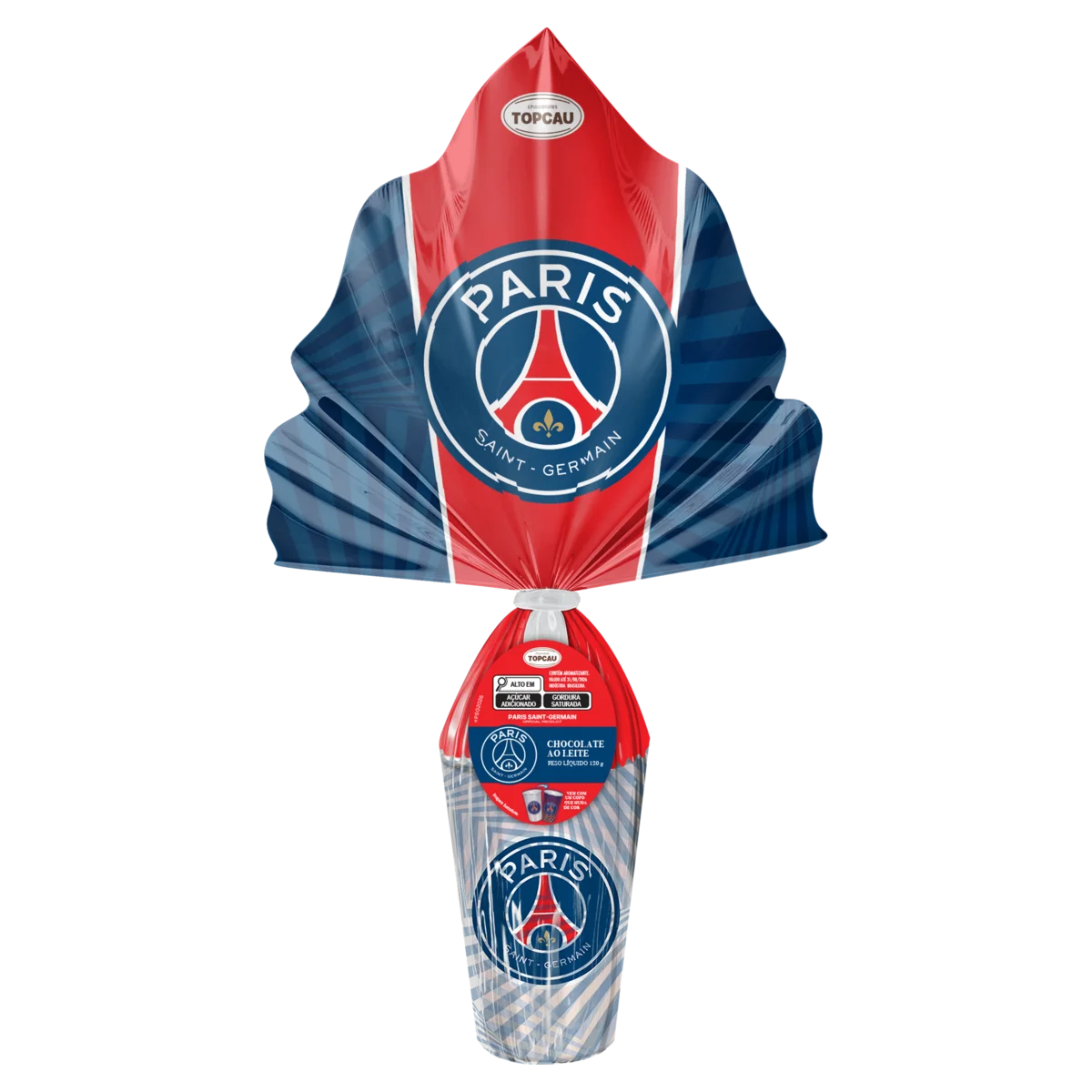 Ovo de Páscoa ao Leite PSG Topcau 120g Vem com Um Copo Que Muda de Cor