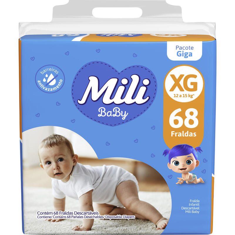 Fralda Descartável Mili Baby Giga XG 68 un